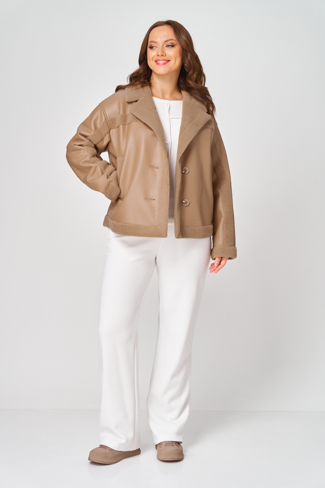 Дубленка Diomant 2138 карамель - фото 4