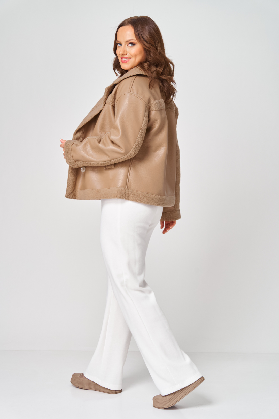 Дубленка Diomant 2138 карамель - фото 5