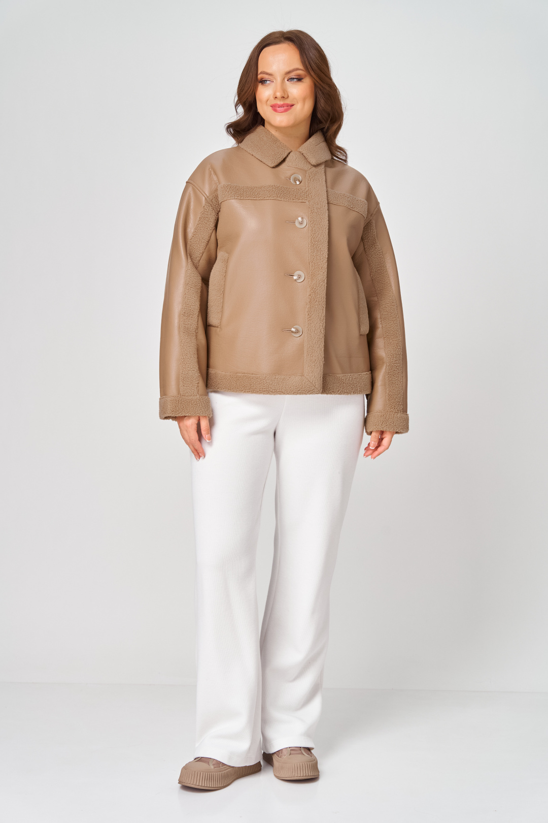 Дубленка Diomant 2138 карамель - фото 6