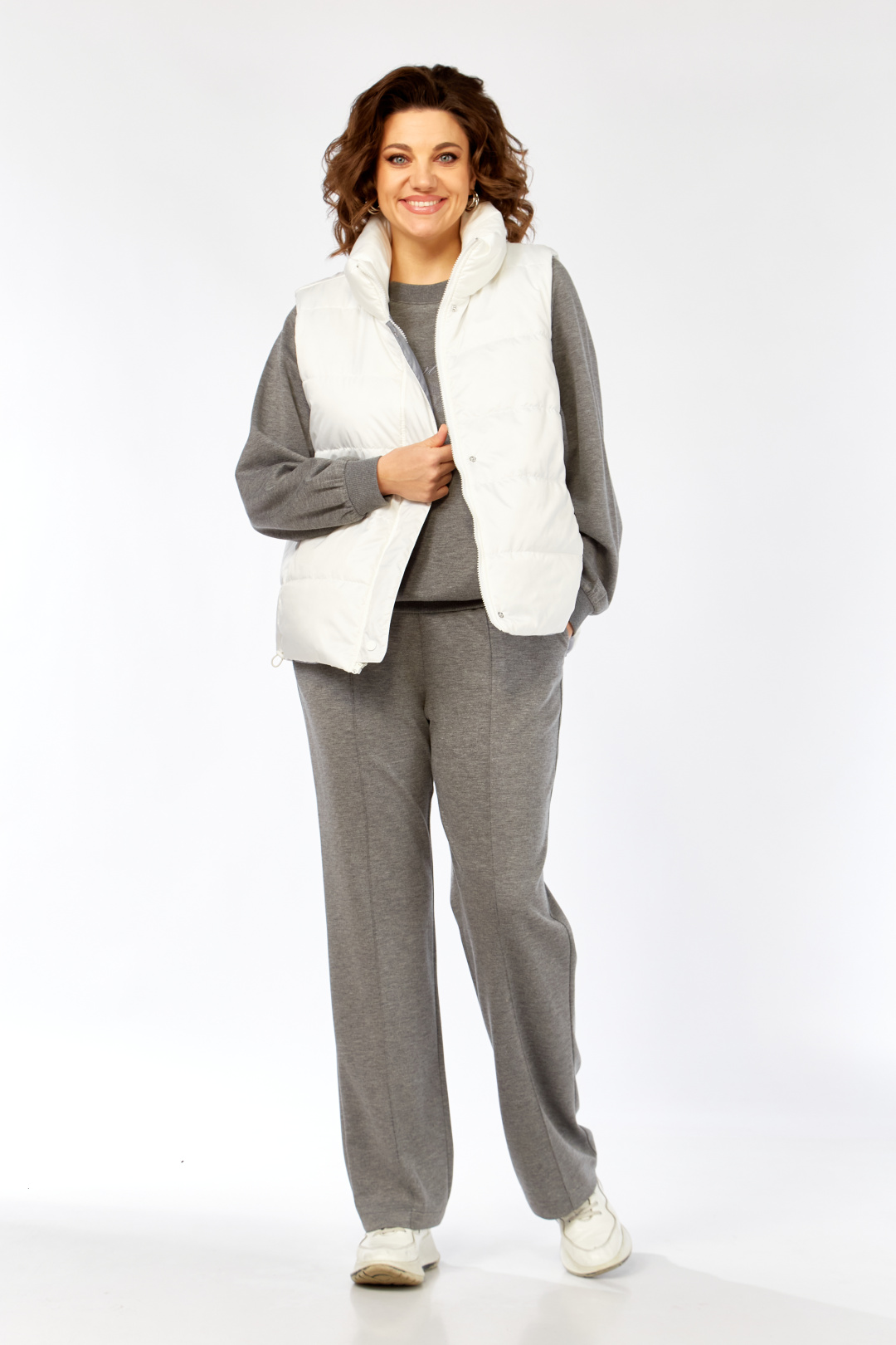 Костюм Diomant 2150 серый+белый - фото 1