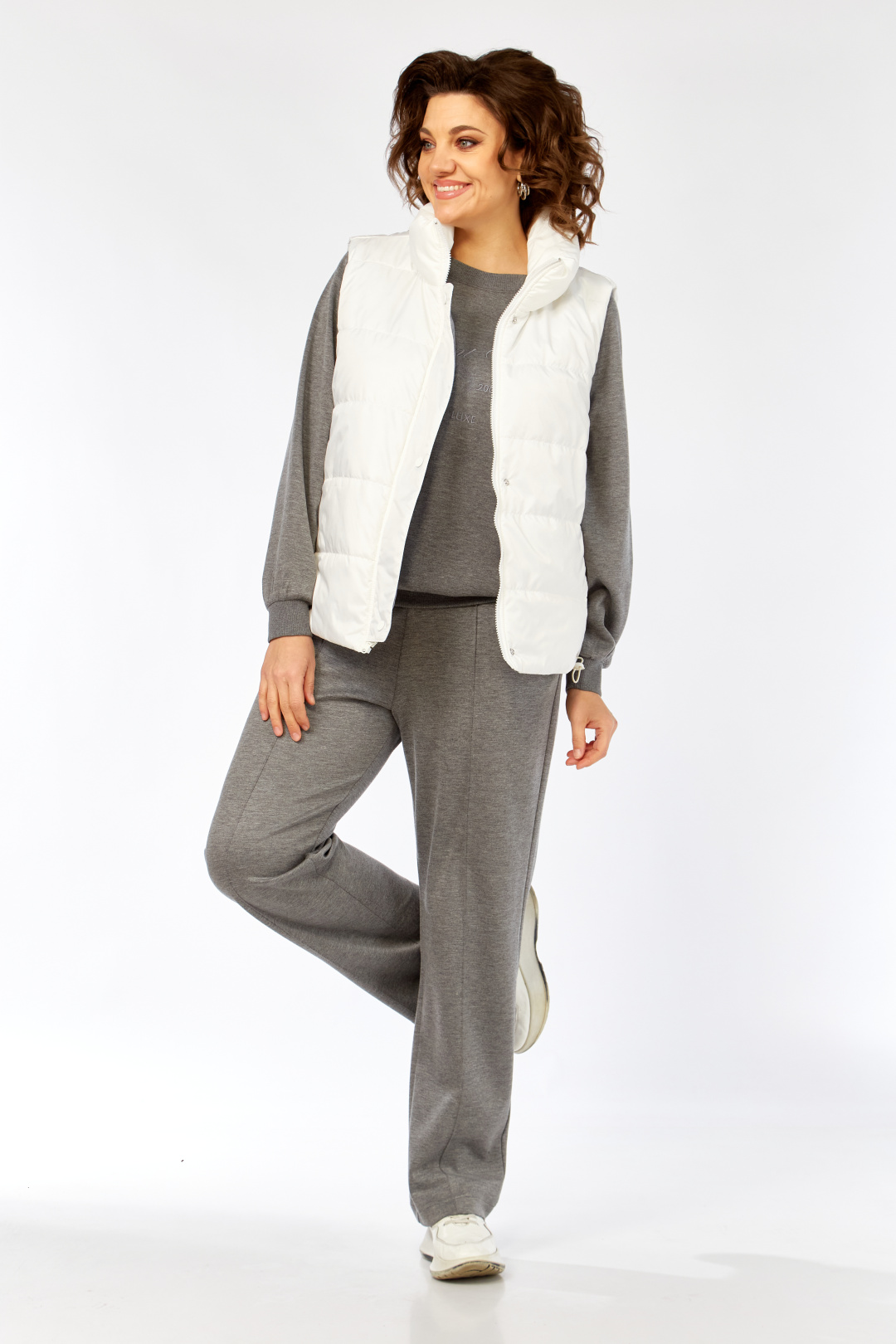 Костюм Diomant 2150 серый+белый - фото 3