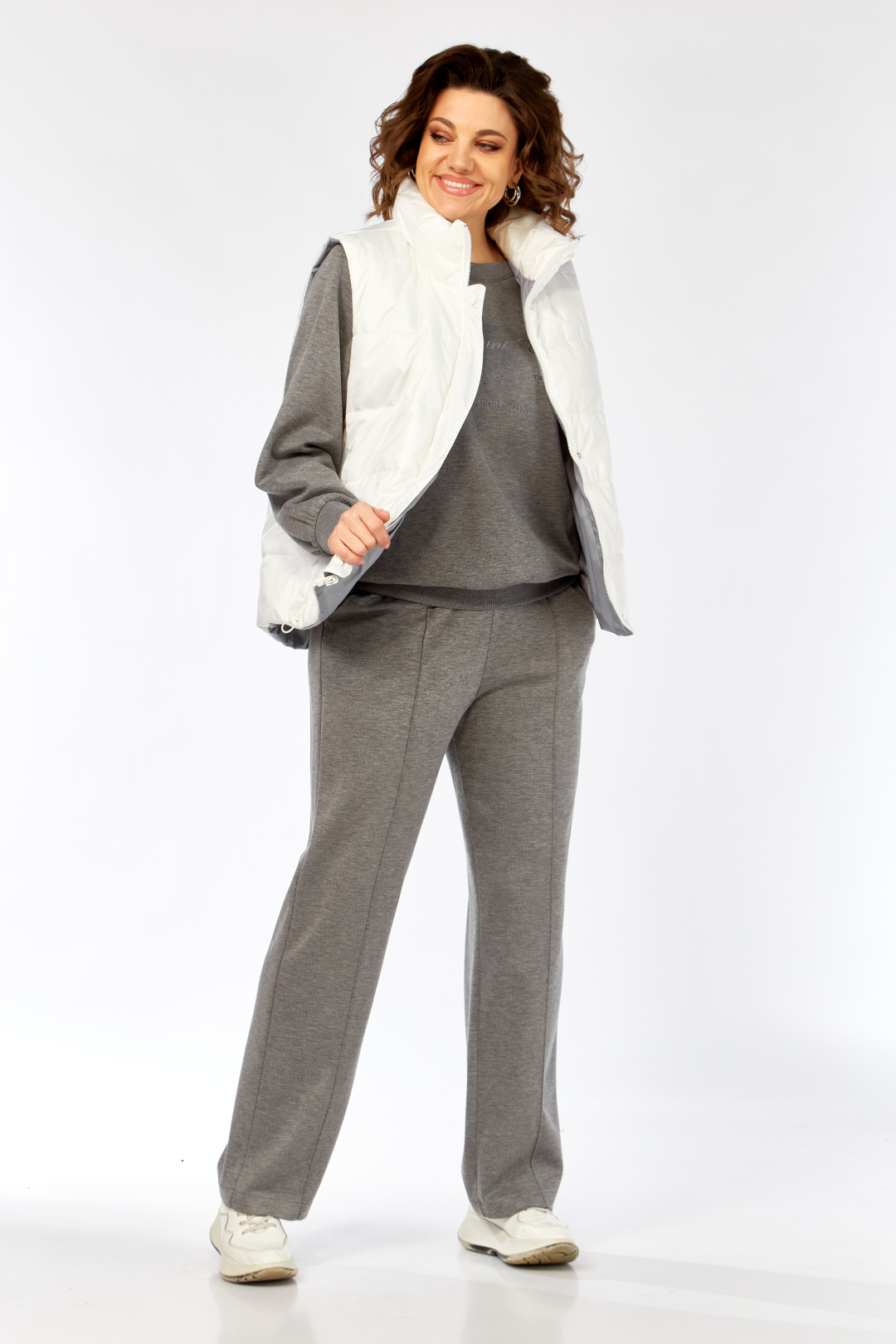 Костюм Diomant 2150 серый+белый - фото 4