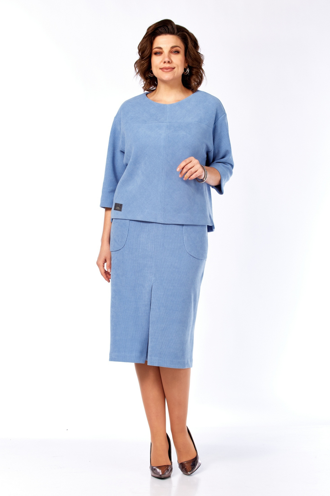 Костюм Элль-стиль 2141-3 голубой - фото 1