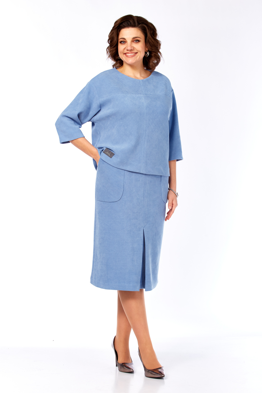 Костюм Элль-стиль 2141-3 голубой - фото 3