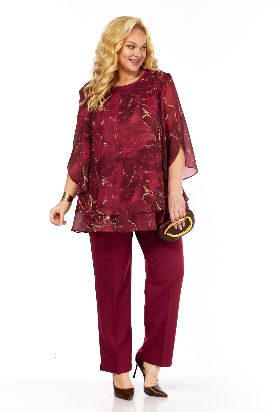 Костюм Элль-стиль 2213/10 винный - фото 2