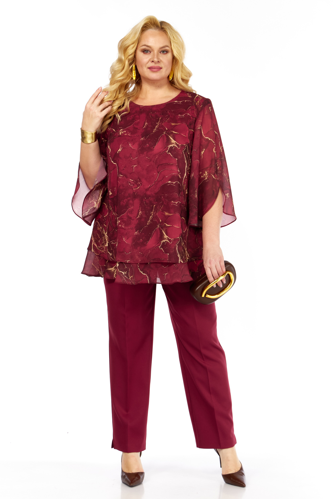 Костюм Элль-стиль 2213/10 винный - фото 6
