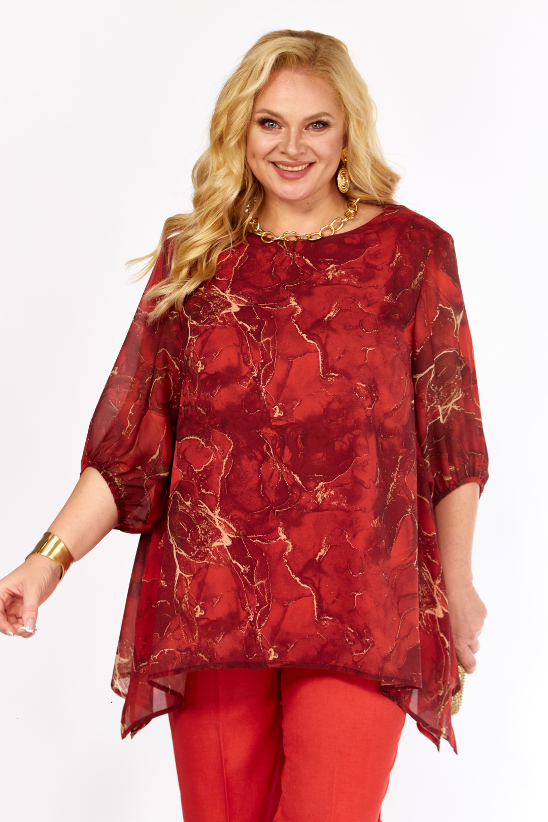 Блузка Элль-стиль 2263-13а красный