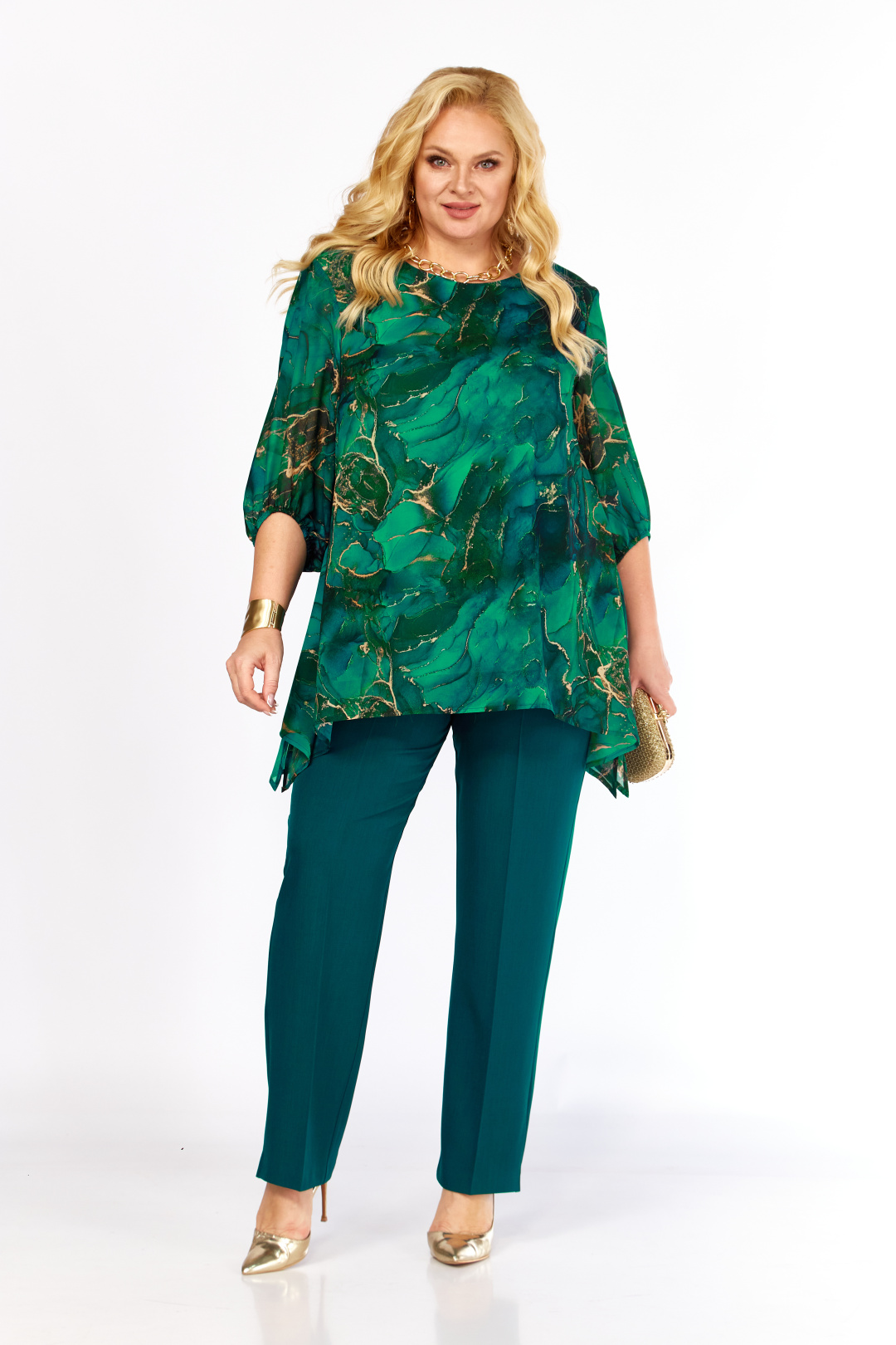 Костюм Элль-стиль 2263-14 изумруд