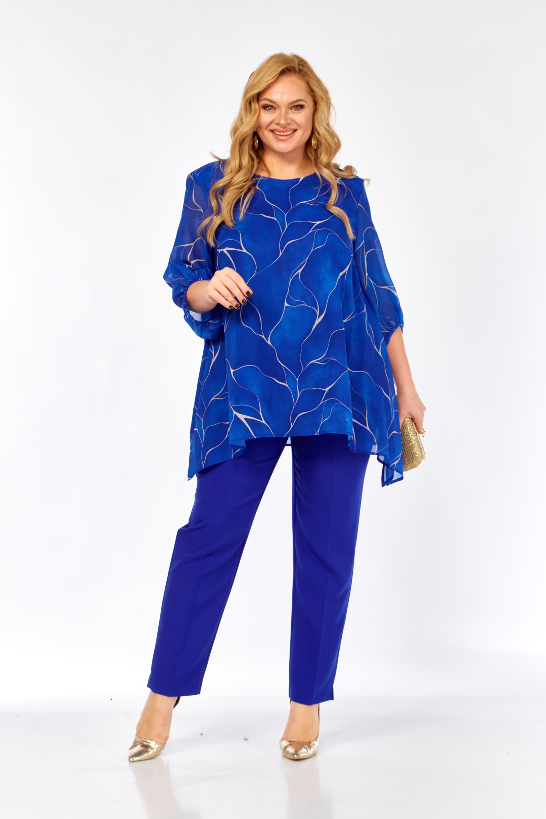 Блузка Элль-стиль 2263-15а василек - фото 3