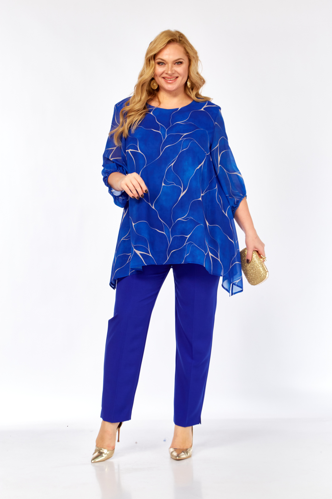 Блузка Элль-стиль 2263-15а василек - фото 5