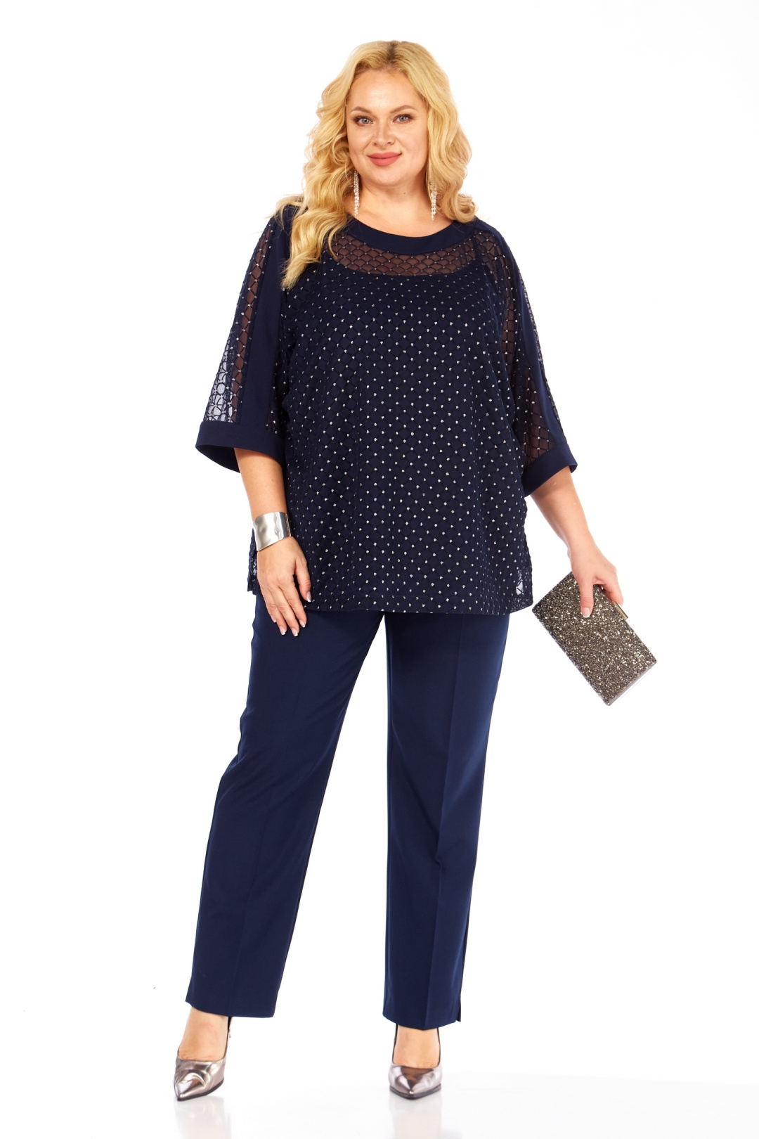 Костюм Элль-стиль 2420 темно-синий - фото 1