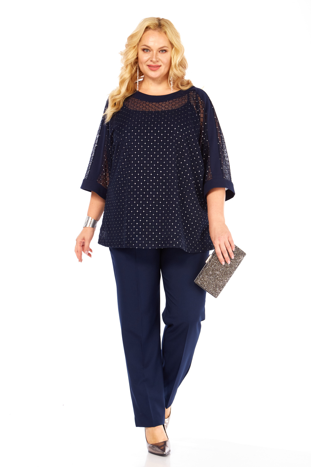 Костюм Элль-стиль 2420 темно-синий - фото 2