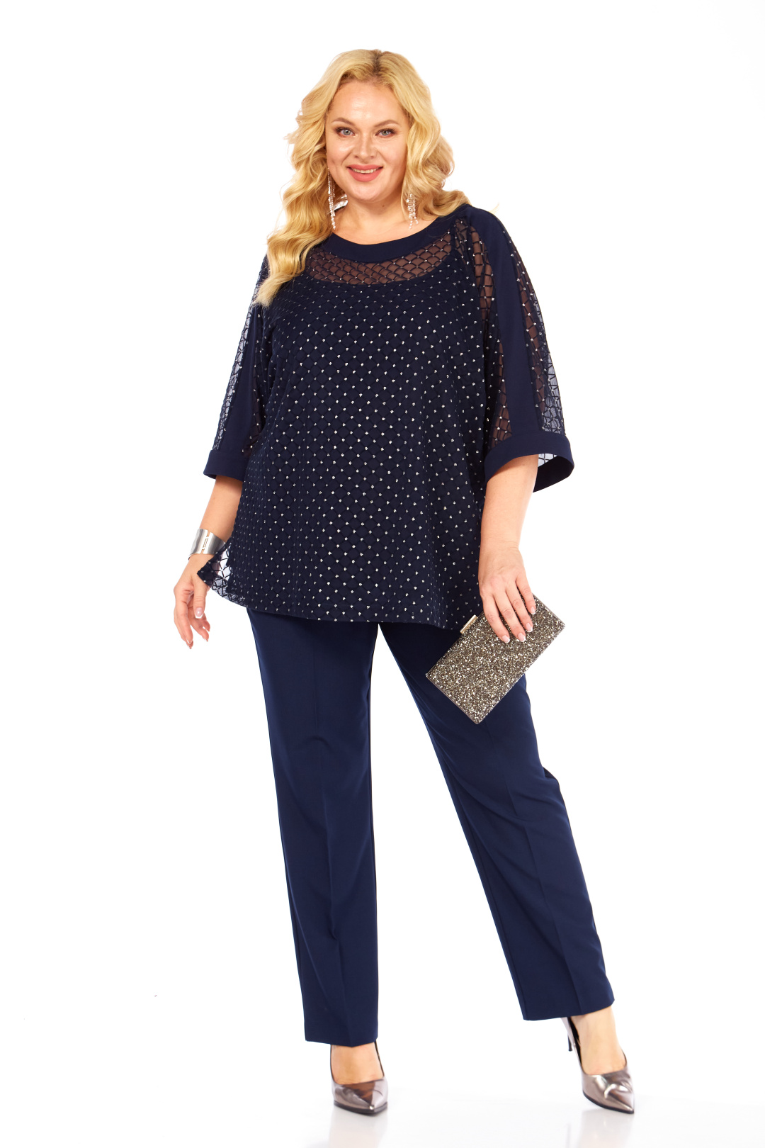 Костюм Элль-стиль 2420 темно-синий - фото 5