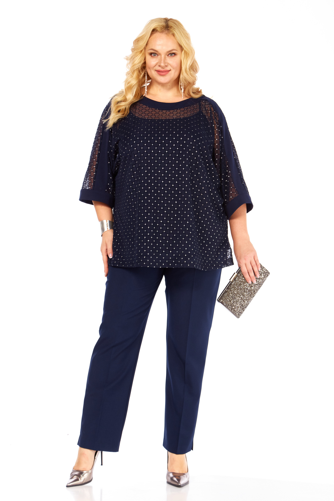 Костюм Элль-стиль 2420 темно-синий - фото 6