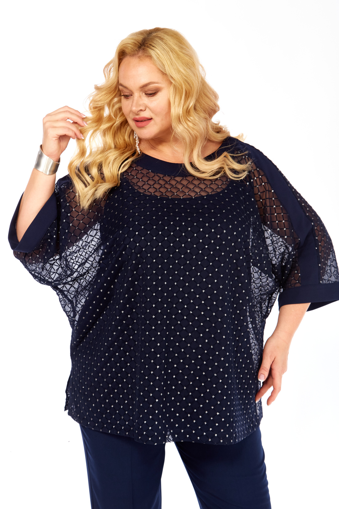 Блузка Элль-стиль 2420а темно-синий
