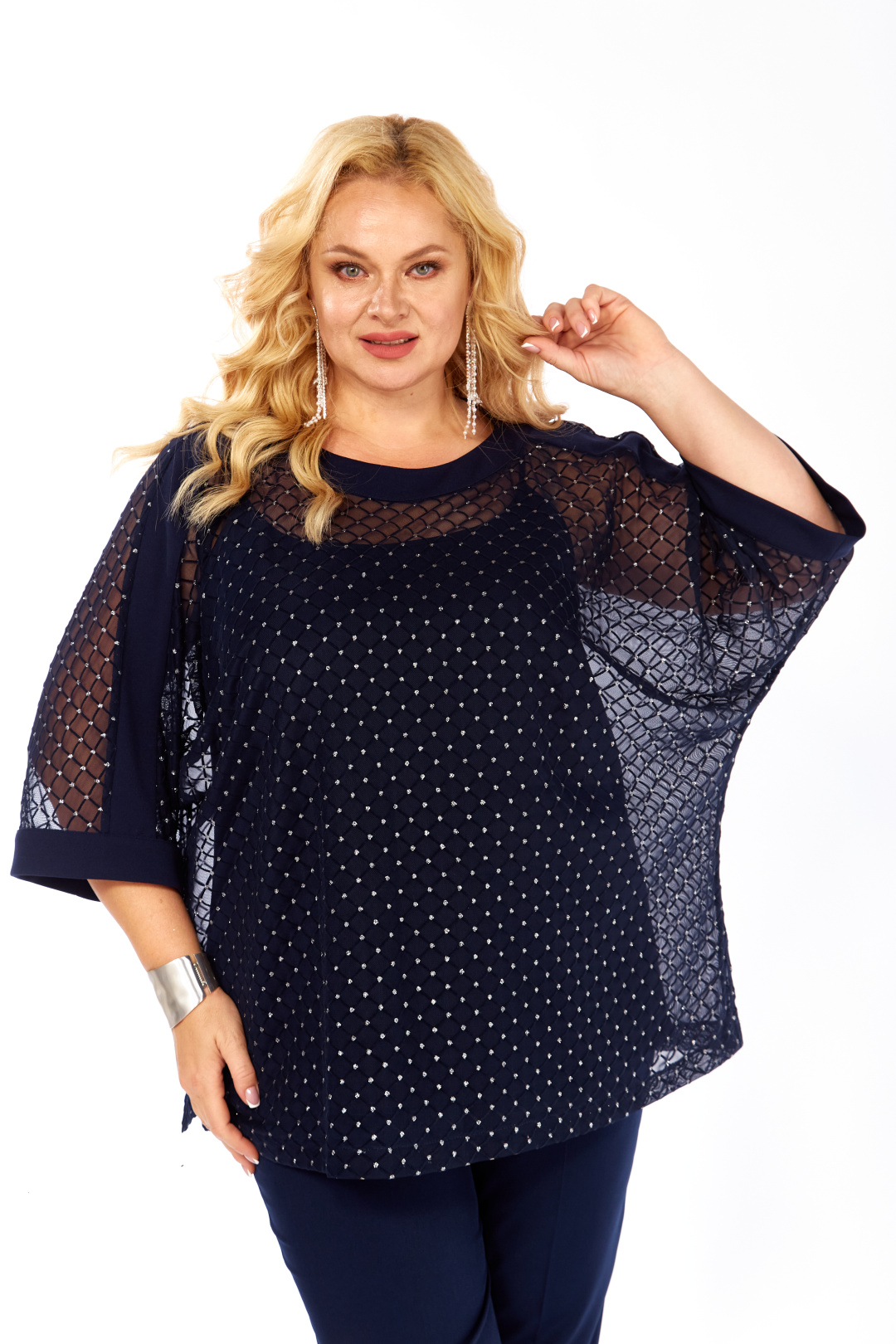 Блузка Элль-стиль 2420а темно-синий