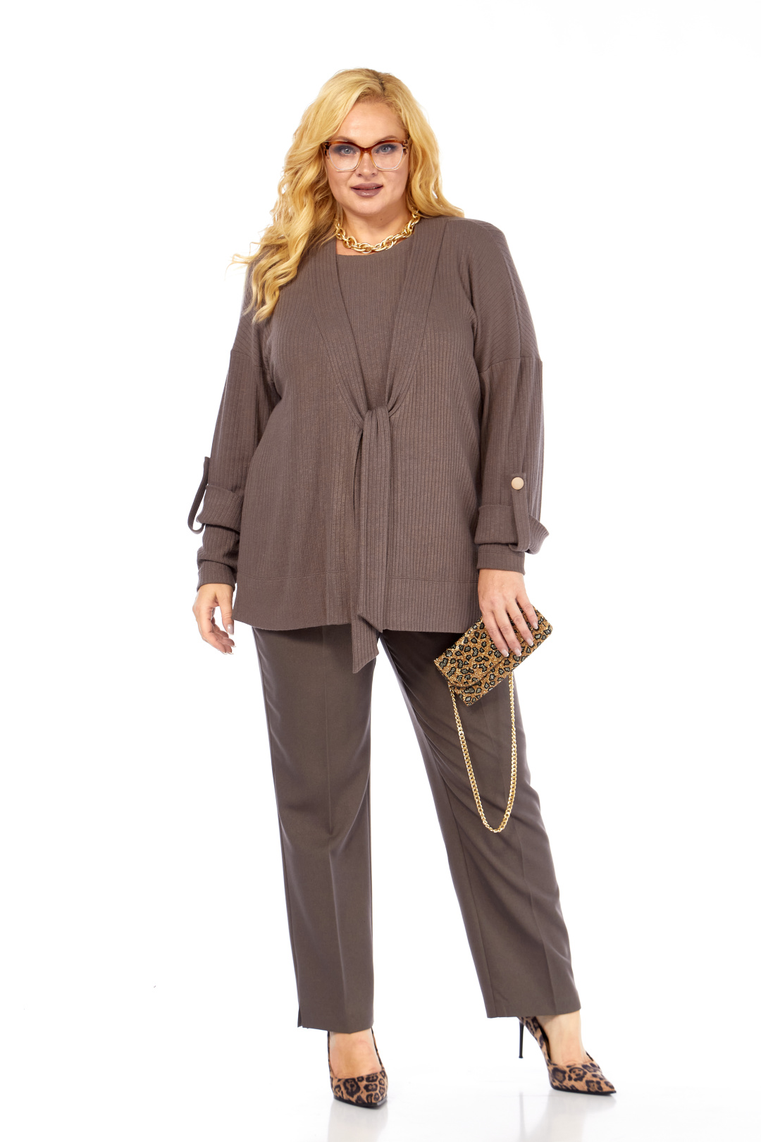 Костюм Элль-стиль 2438 кофе - фото 1