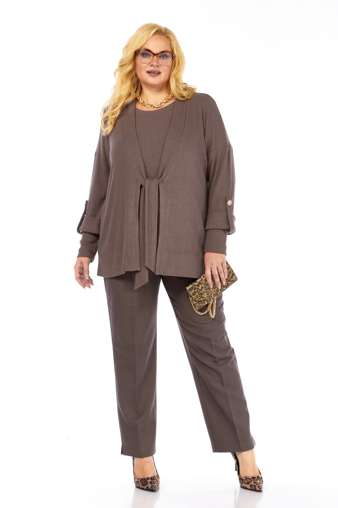 Костюм Элль-стиль 2438 кофе - фото 2
