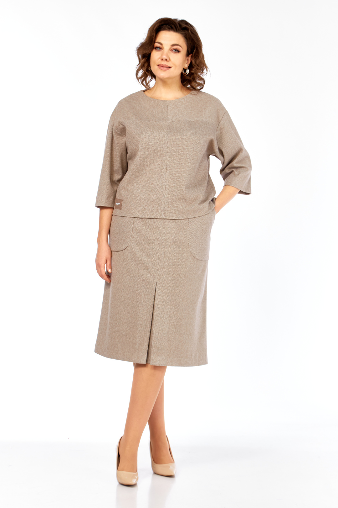 Костюм Элль-стиль 2441-2 кофе - фото 1