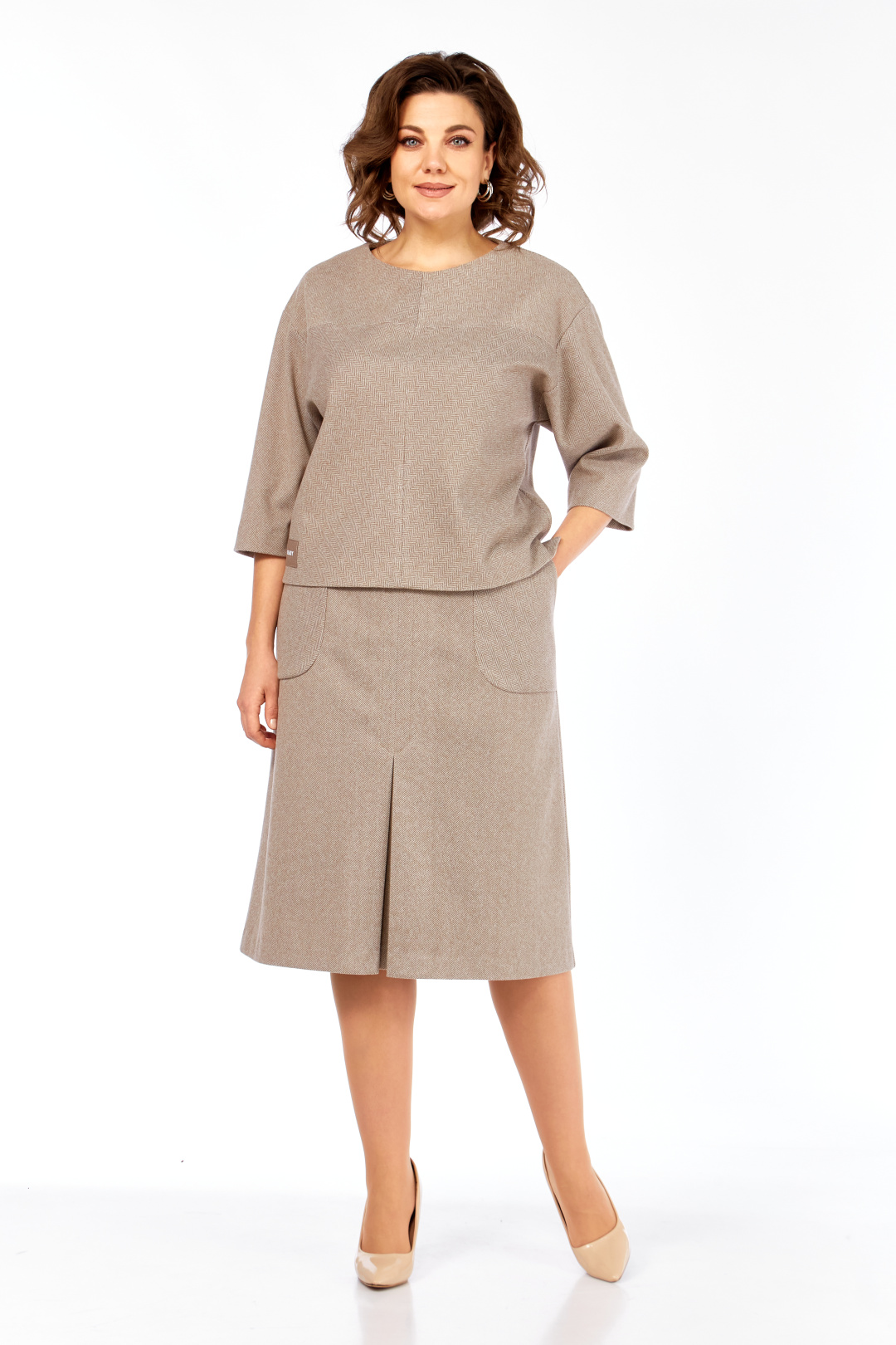 Костюм Элль-стиль 2441-2 кофе - фото 2