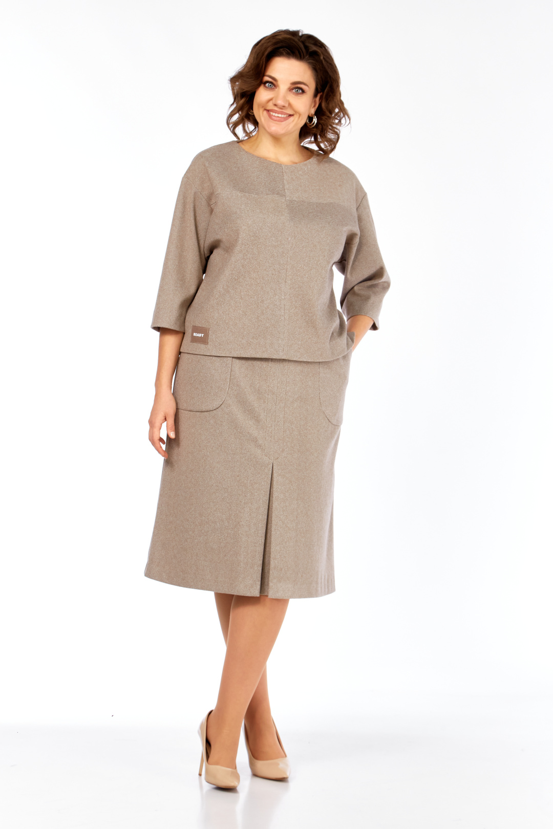 Костюм Элль-стиль 2441-2 кофе - фото 3