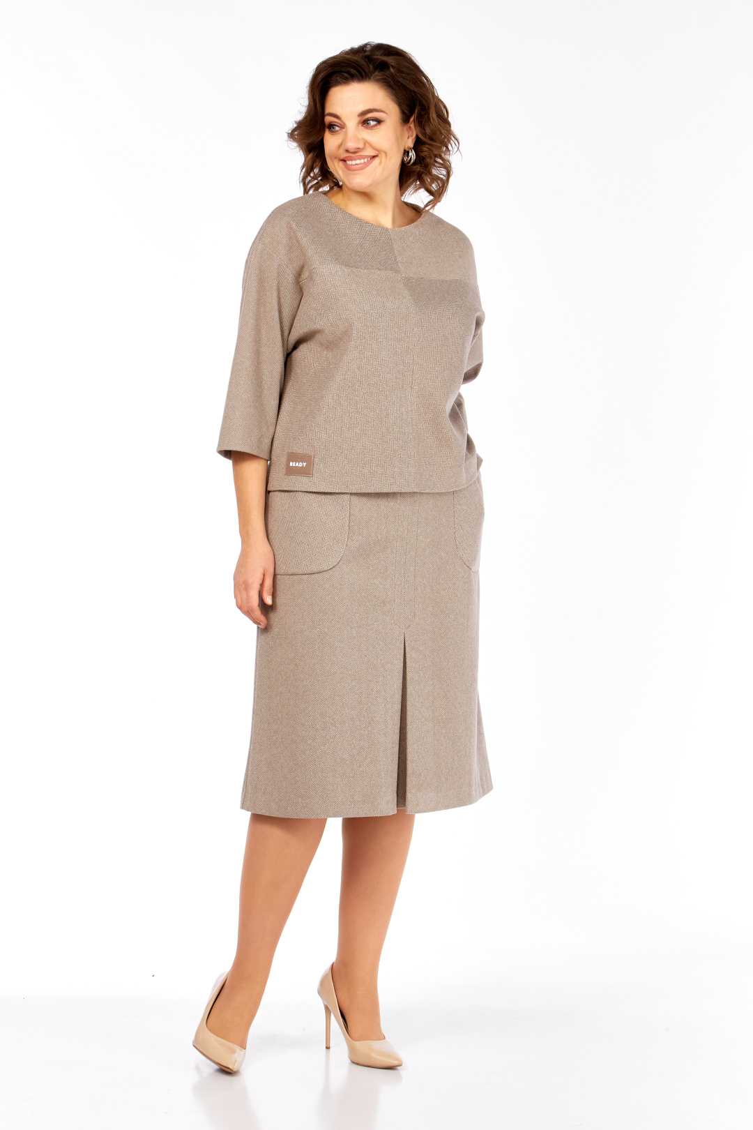 Костюм Элль-стиль 2441-2 кофе - фото 4