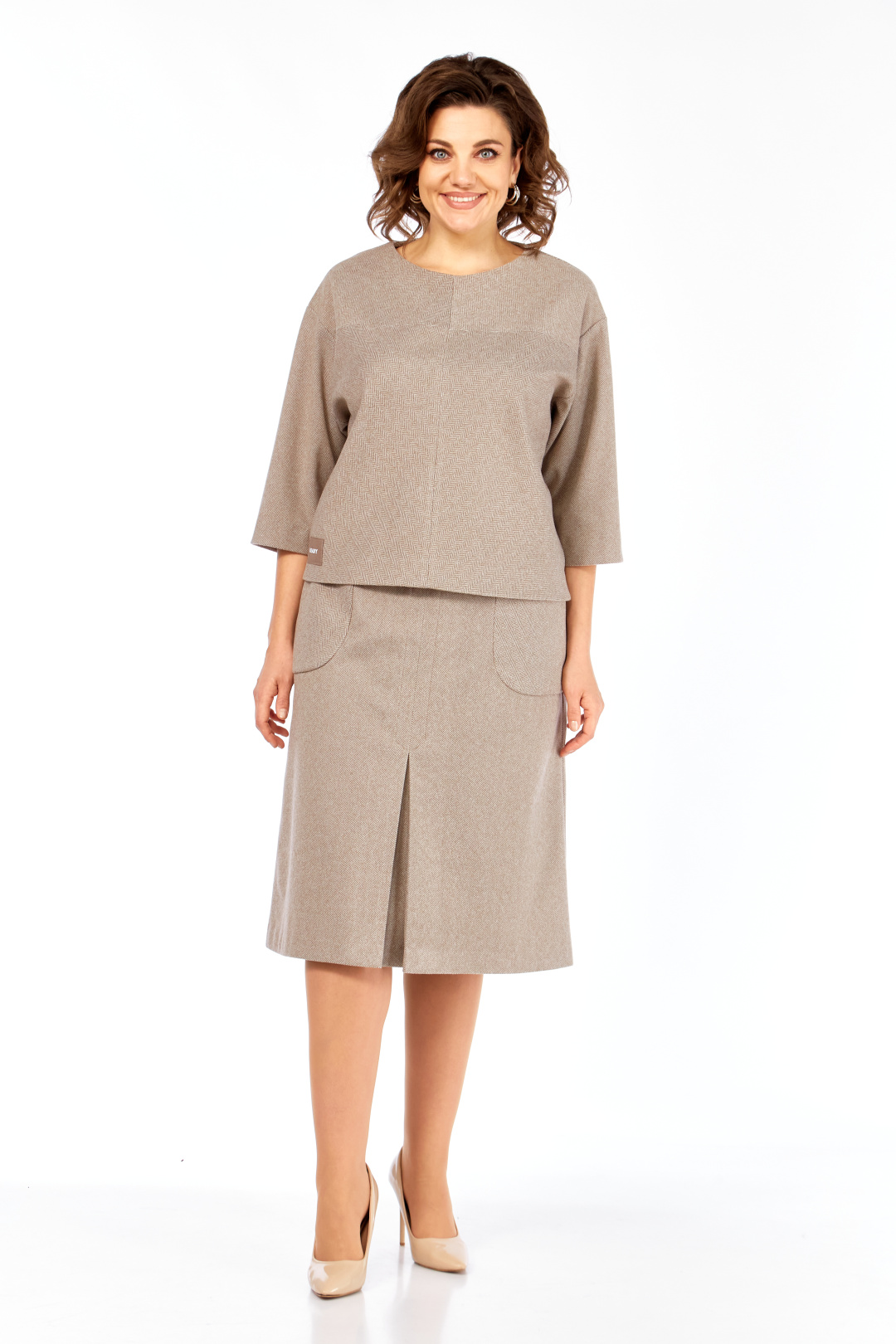 Костюм Элль-стиль 2441-2 кофе - фото 5