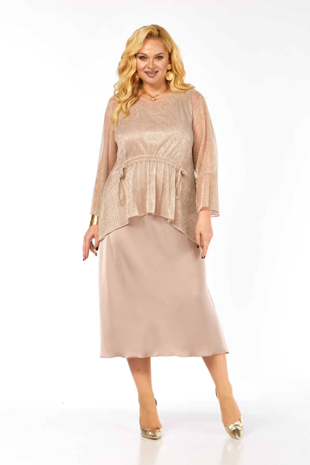 Костюм Элль-стиль 2451 пудра - фото 5