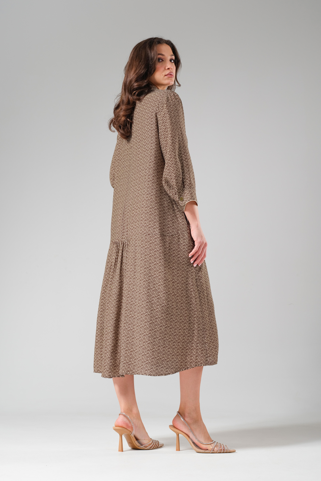 Платье Erika 1621-1 коричневый - фото 2