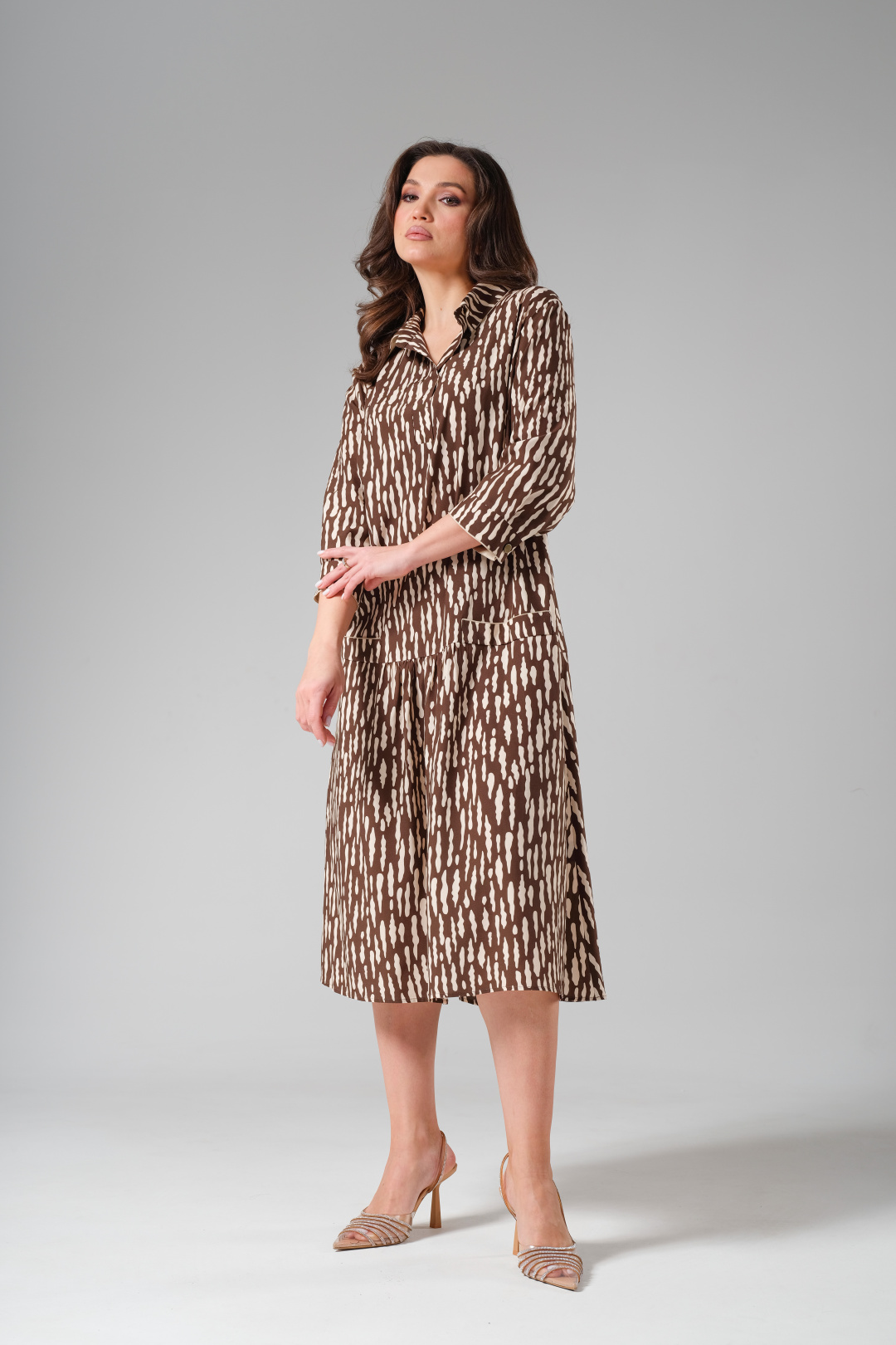 Платье Erika 1621 коричневый - фото 1