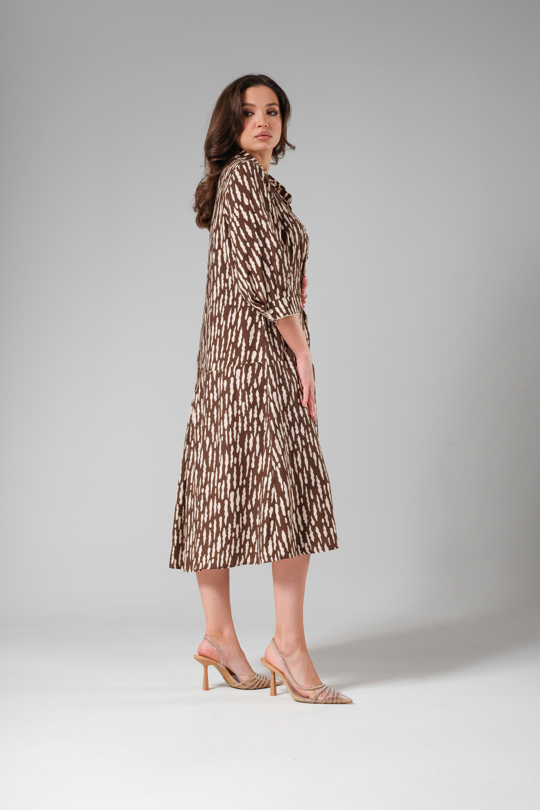 Платье Erika 1621 коричневый - фото 2
