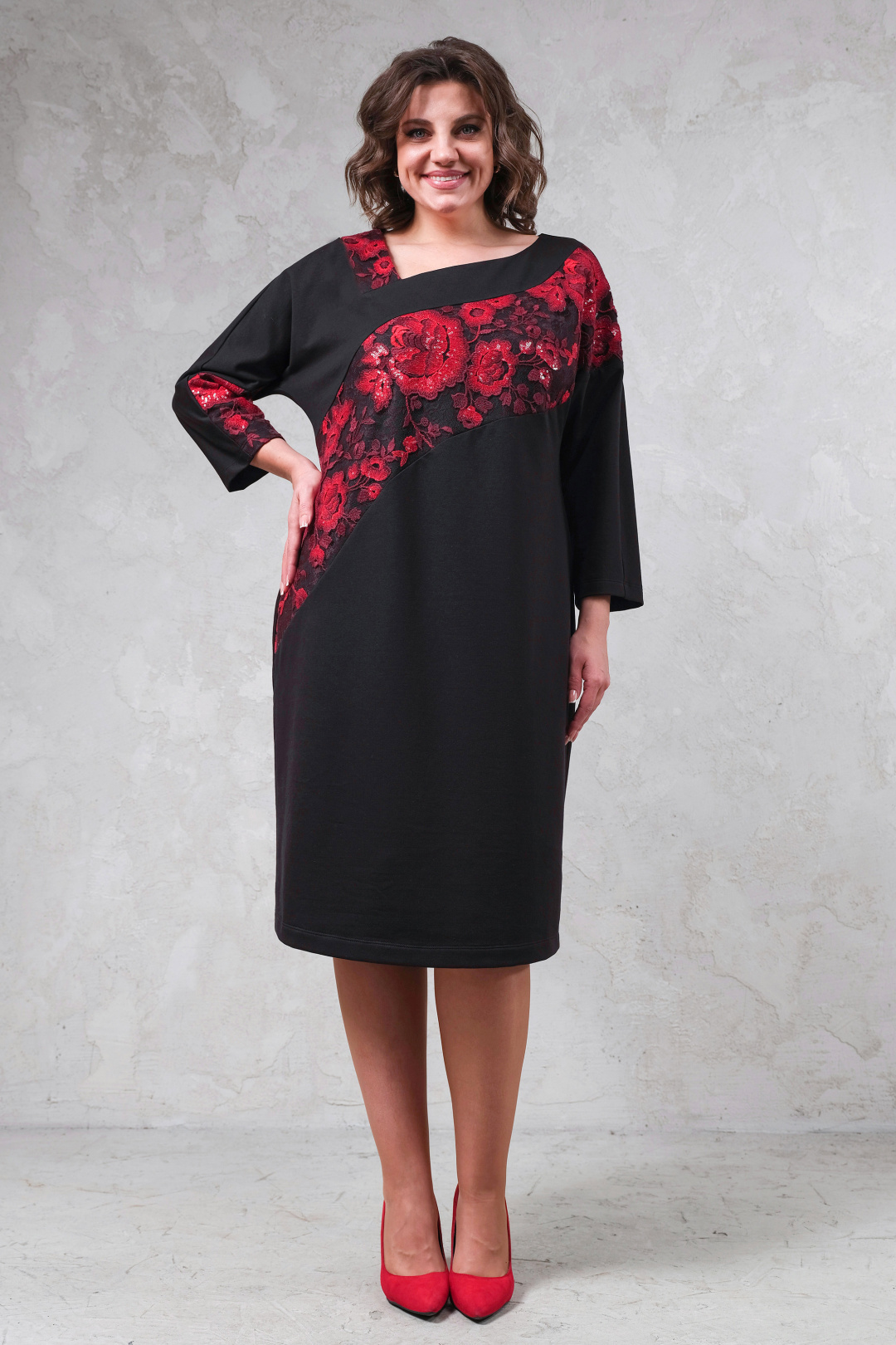 Платье Erika 1674 черный - фото 2