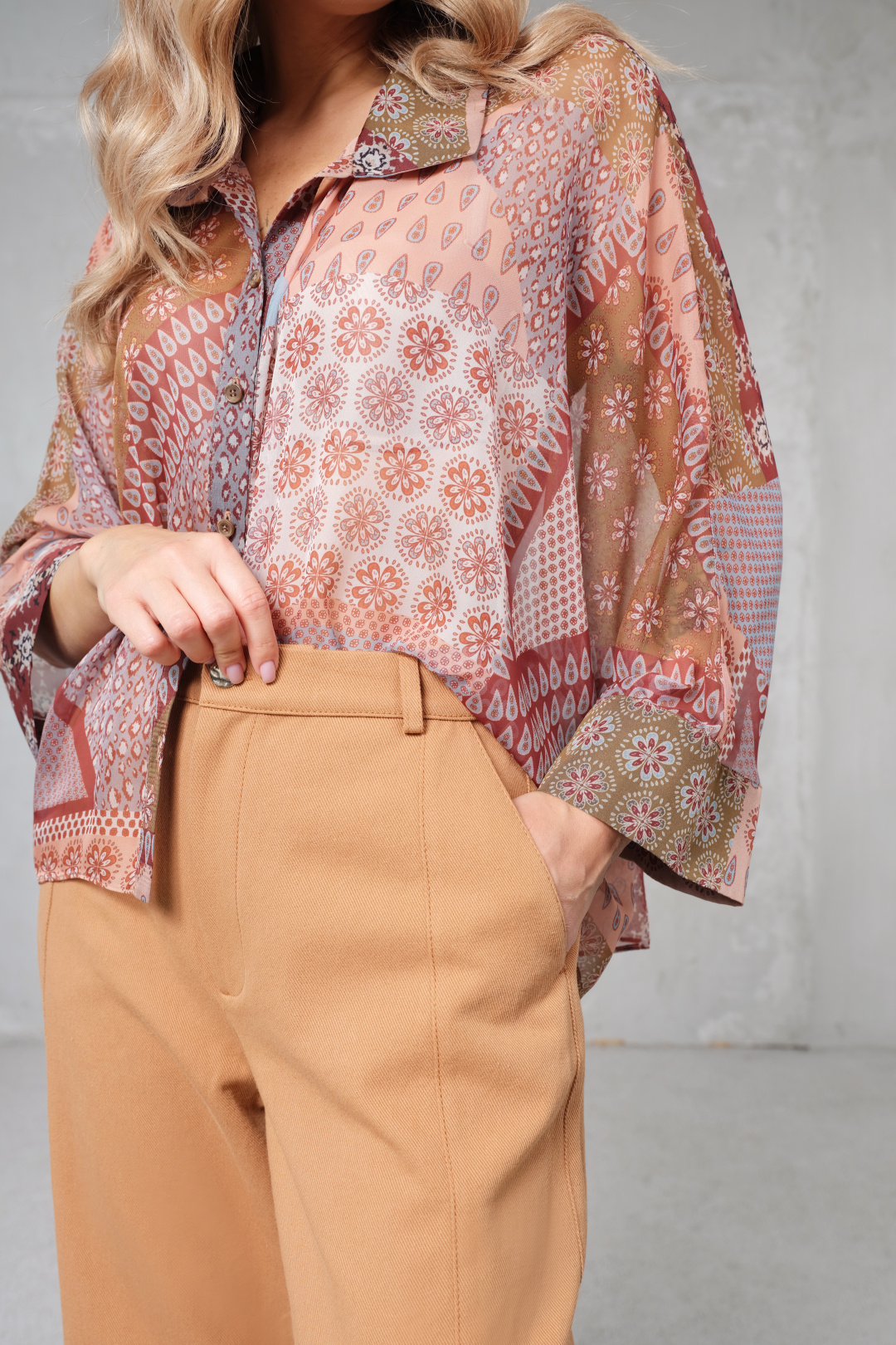 Блузка Erika 7100-2 коричневый