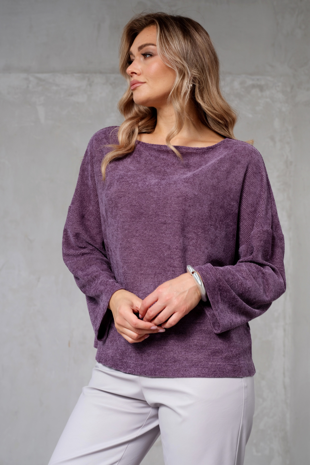 Джемпер Erika 7201-3 фиолетовый - фото 1