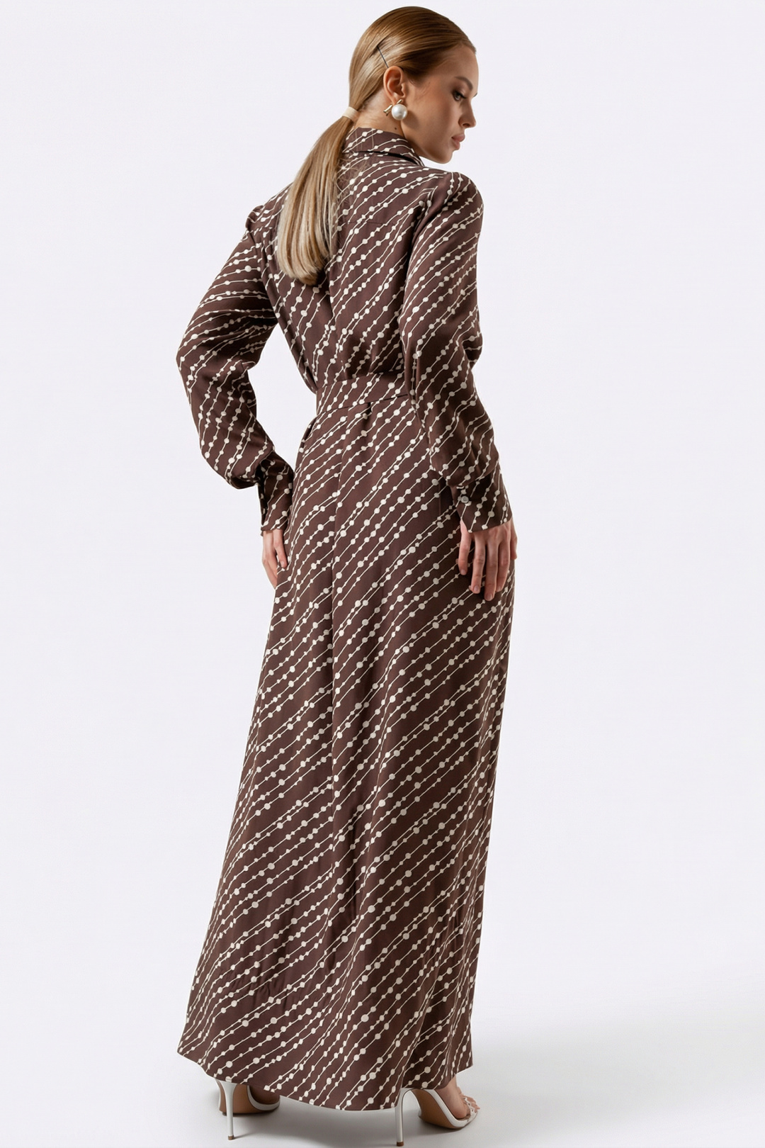 Платье Erika 7202-1 коричневый - фото 3