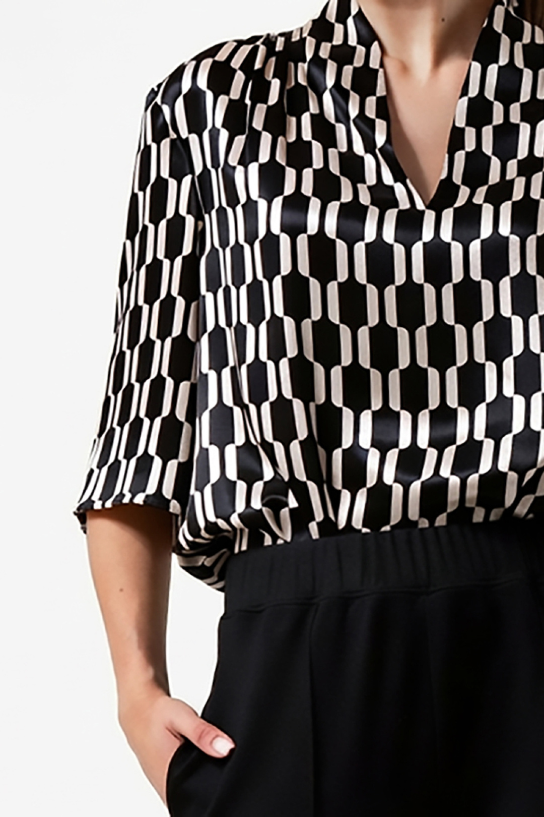 Блузка Erika 7219 черный - фото 3