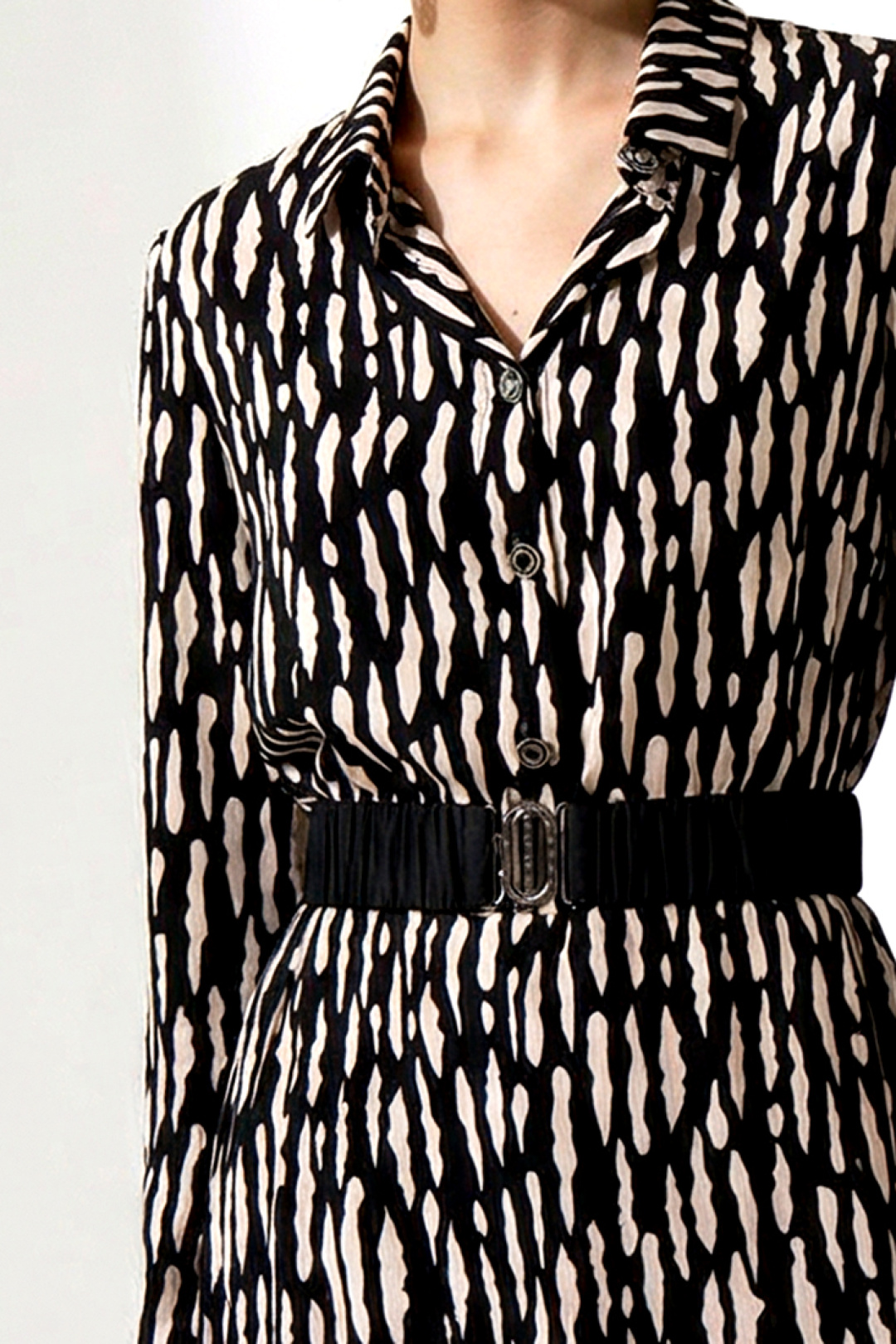 Платье Erika 7235 черный \ молочный - фото 3