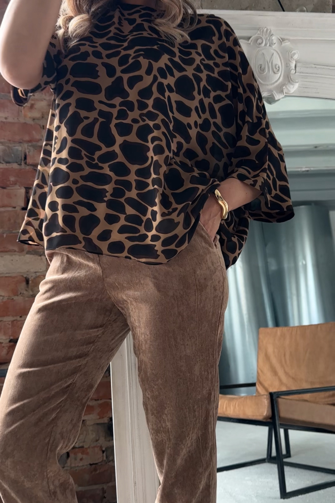 Брюки Erika 7248 коричневый - фото 3