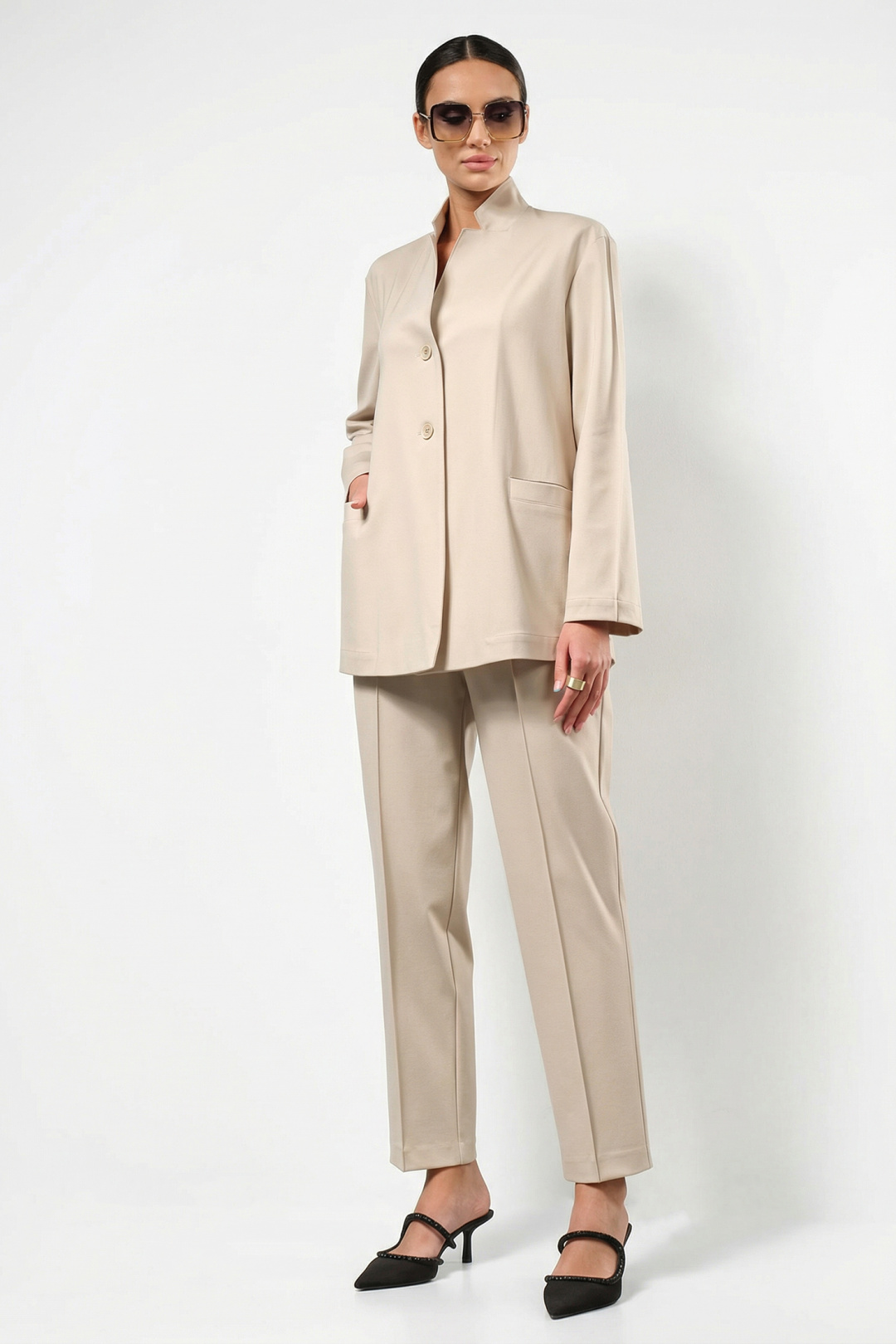 Костюм Erika 7348-1 бежевый - фото 1