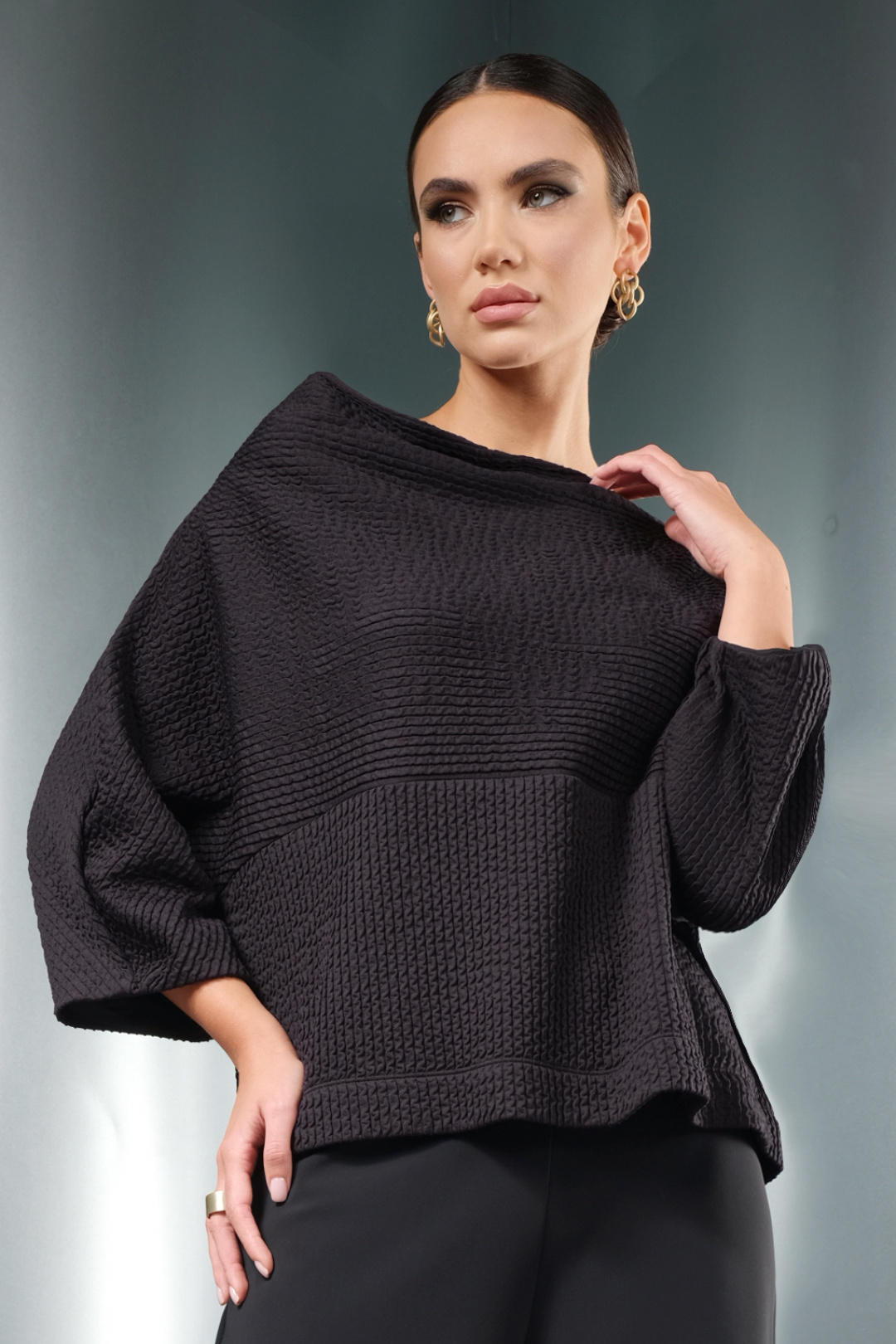 Джемпер Erika 7368 черный - фото 1