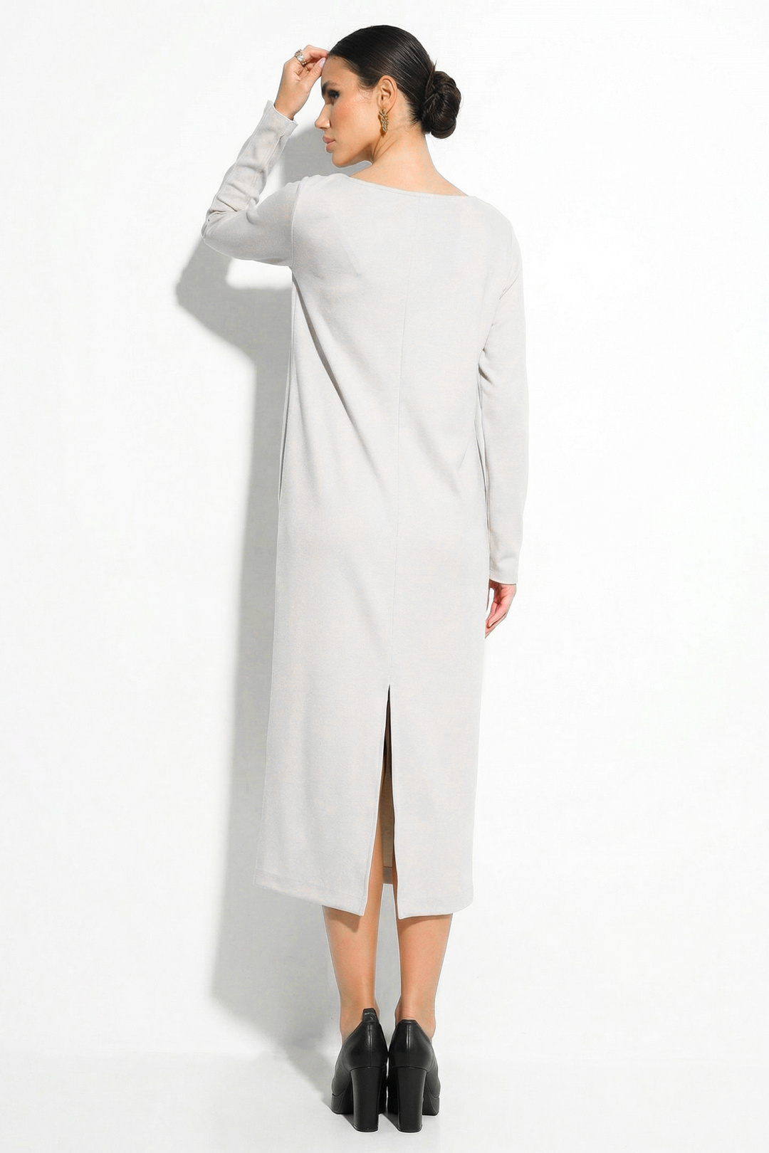 Платье Erika 7392 бежевый - фото 4