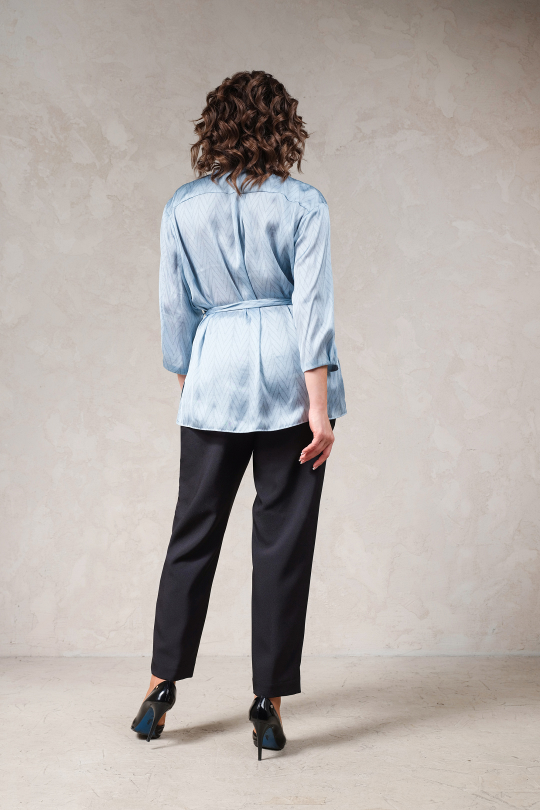 Блузка Erika C-149-2 голубой - фото 5