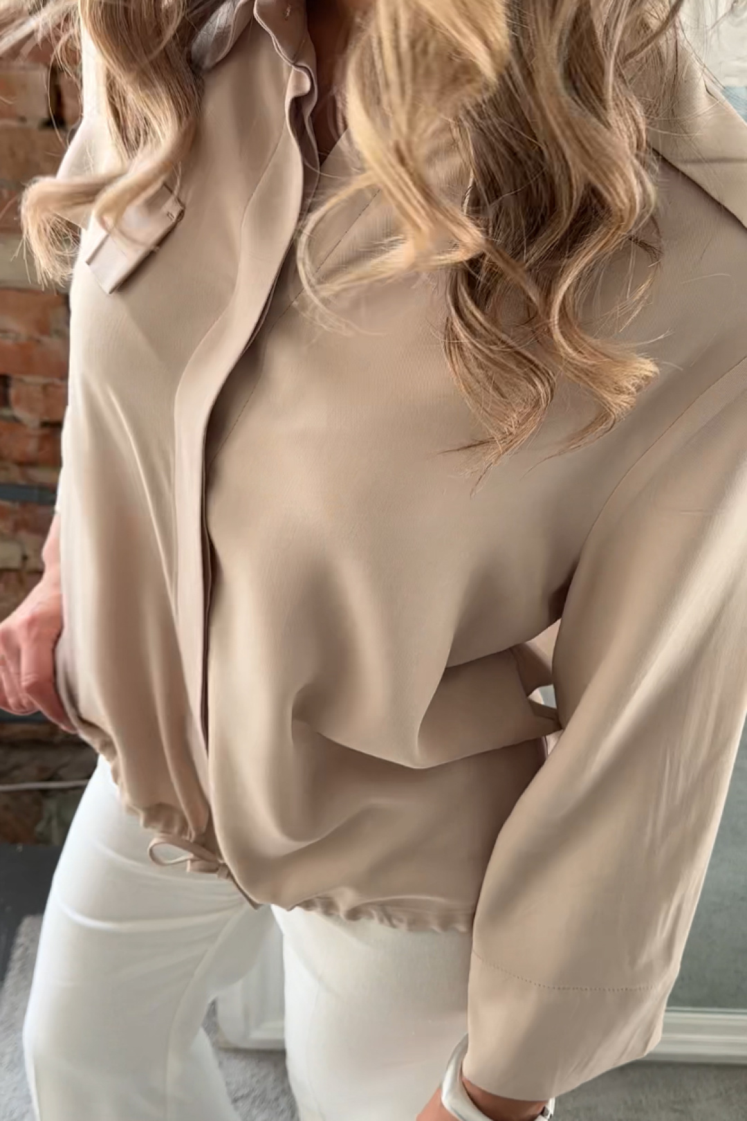 Блузка Erika C-167-3 бежевый - фото 2