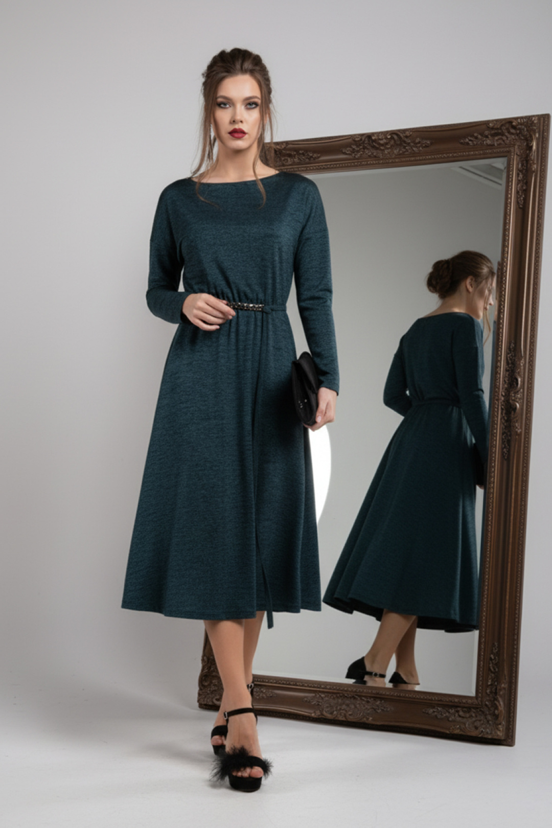 Платье Erika с-136 зеленый - фото 1