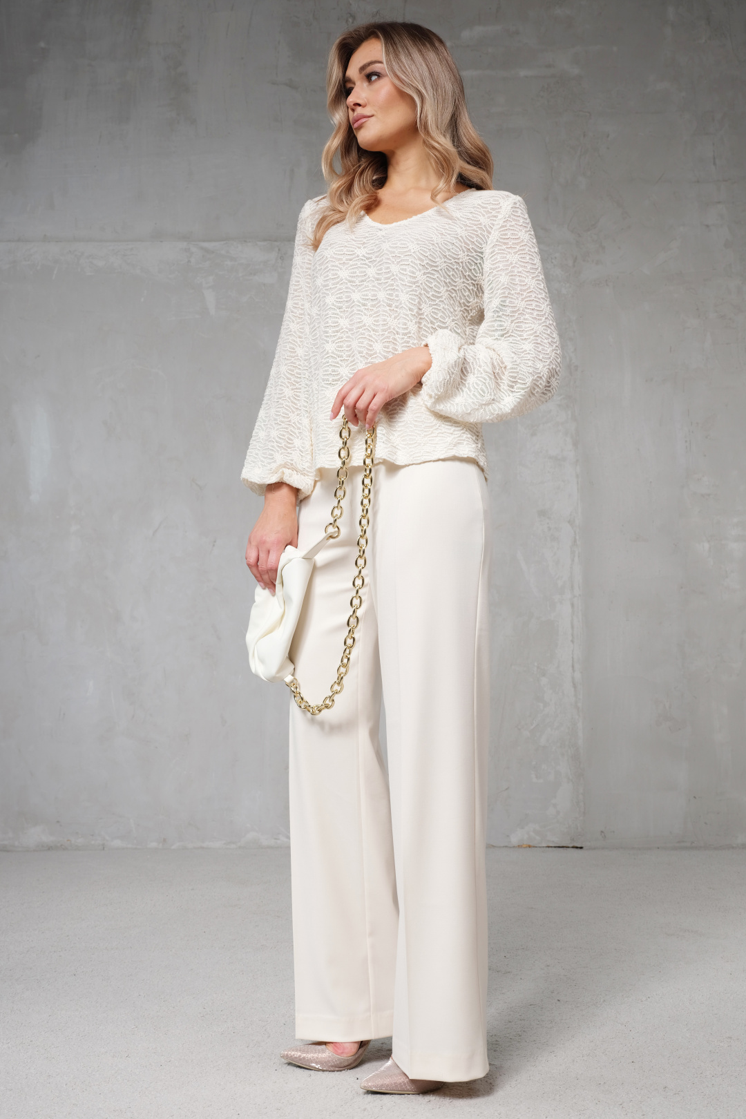 Джемпер Erika С-138 молочный - фото 4