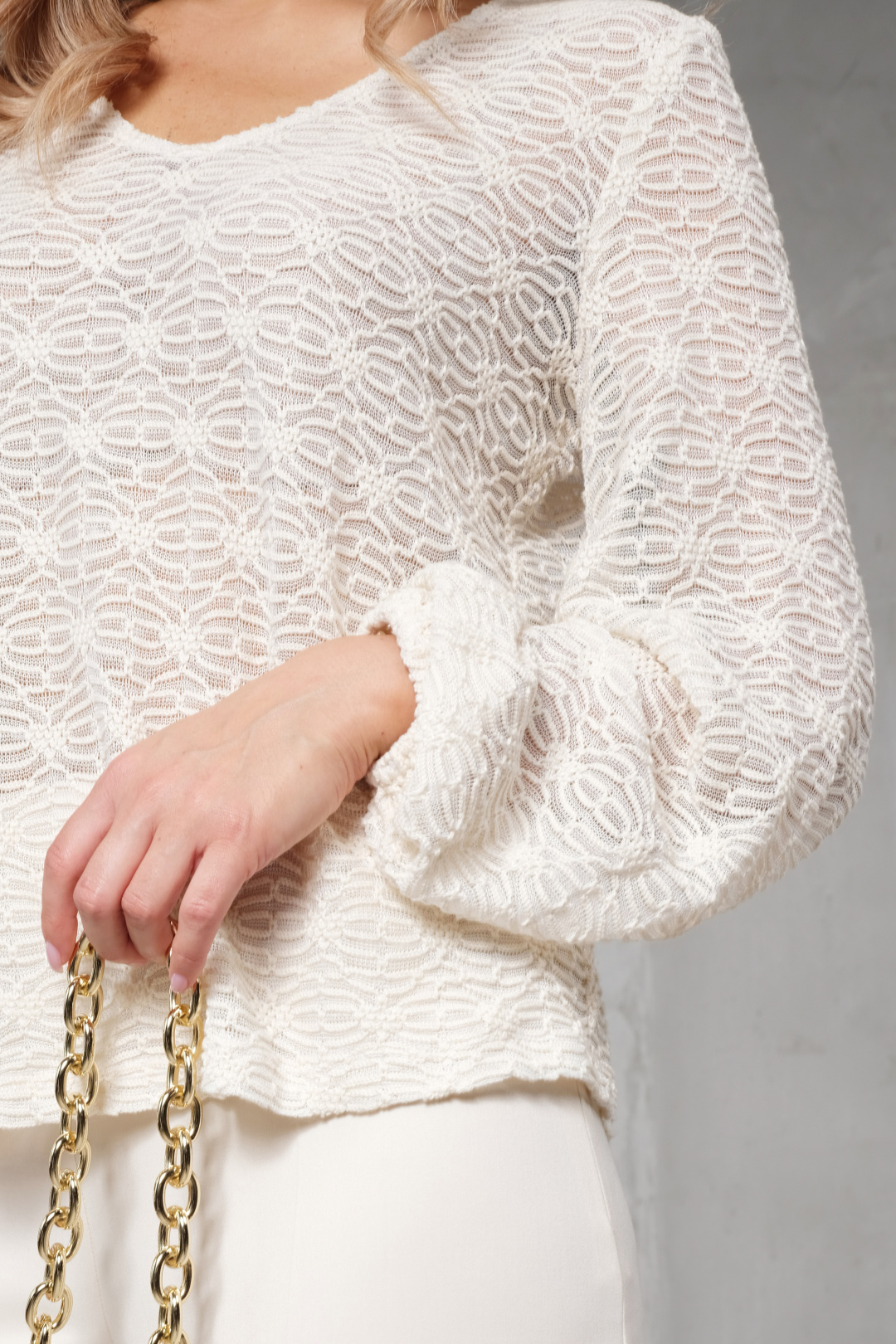 Джемпер Erika С-138 молочный - фото 5