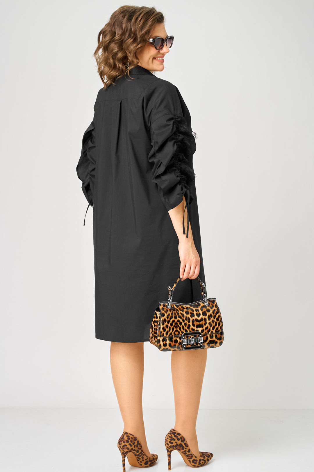 Платье EVA GRANT 7102 черный - фото 3