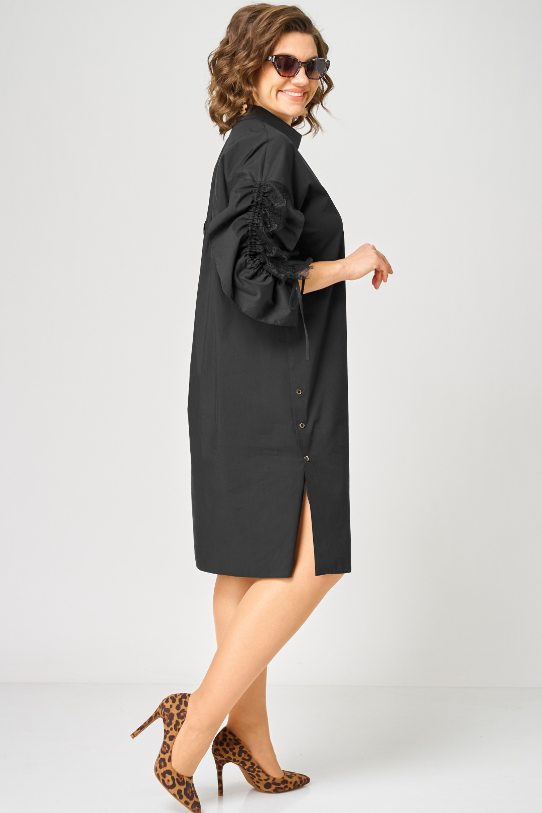 Платье EVA GRANT 7102 черный - фото 4