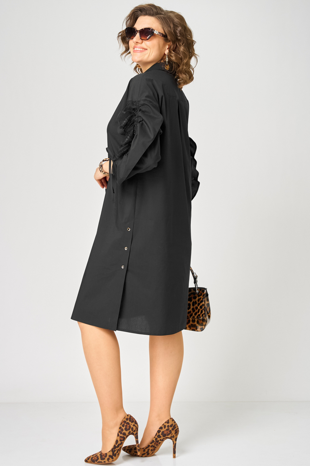 Платье EVA GRANT 7102 черный - фото 6