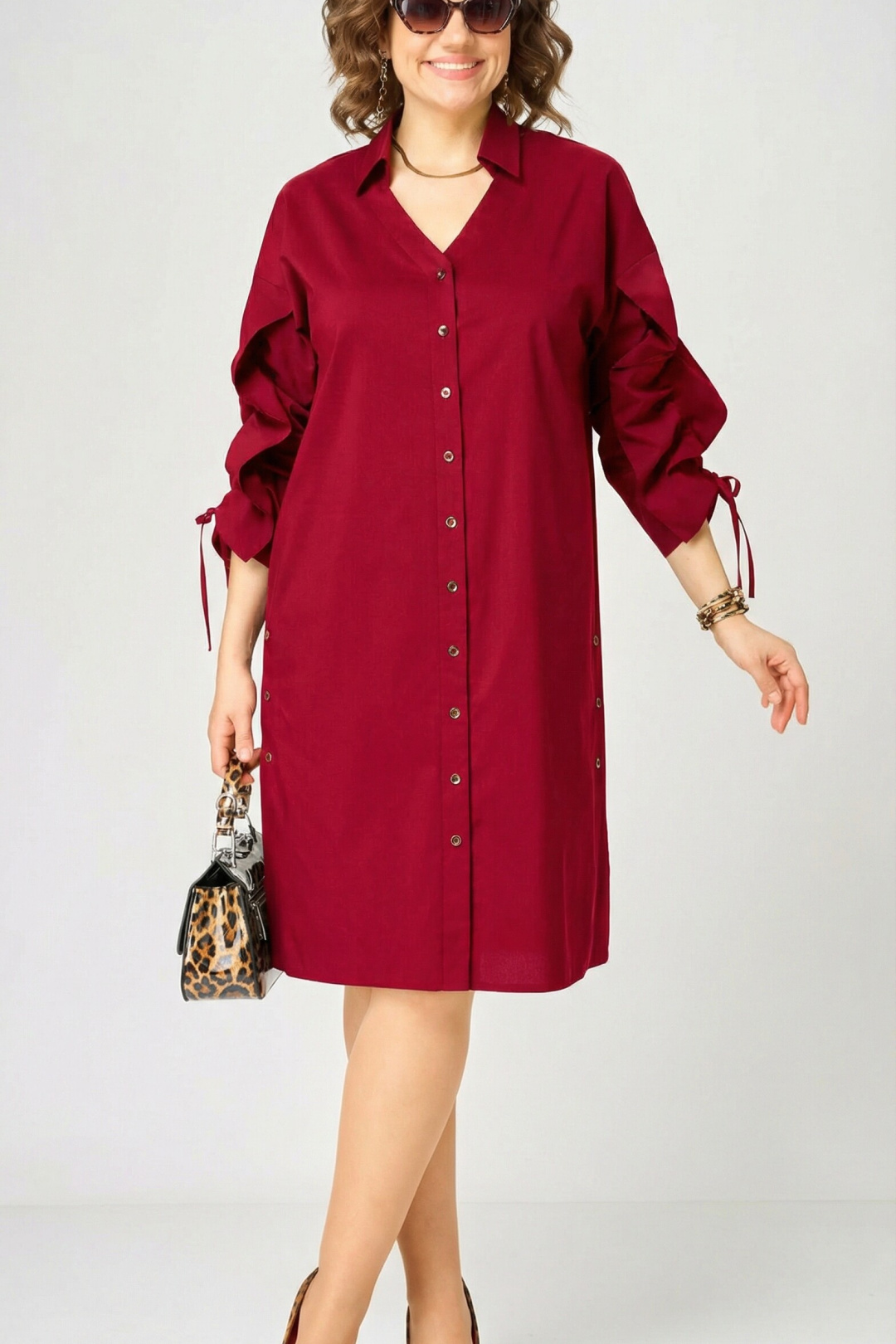 Платье EVA GRANT 7102 красный - фото 1